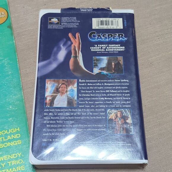 Casper A Trip Through Ghostland In Story And Songs record, VHS, book bundle - Picture 5 of 10